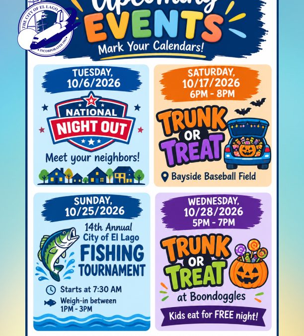 Upcoming events in October